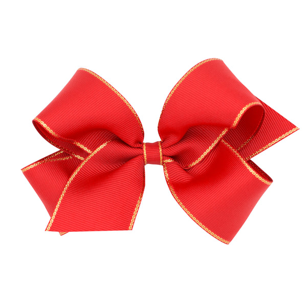 Metallic Edge Hair Bow (mini & Medium)