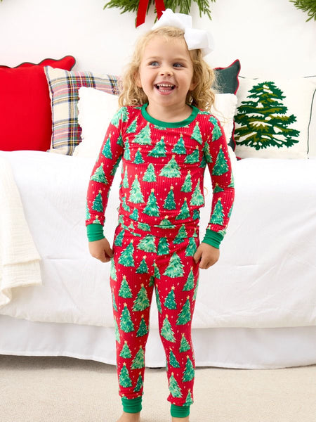 Christmas Tree Unisex Bamboo Pajama Set
