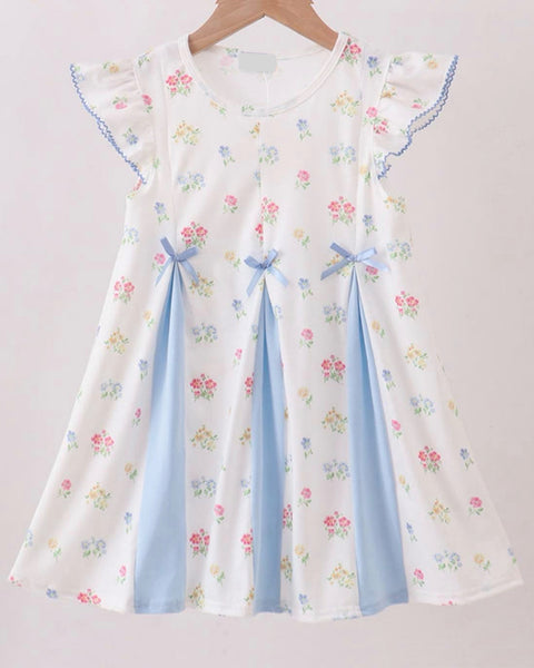 Charming Blue Floral Dress