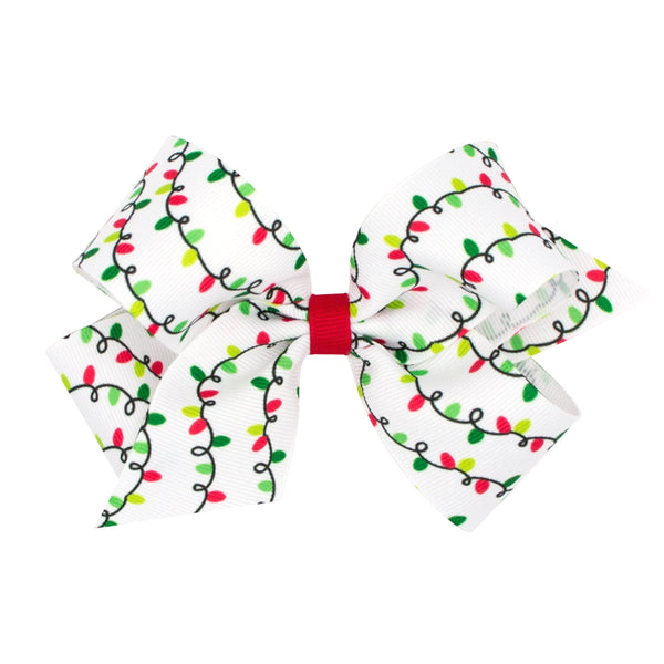 Chistmas Lights Medium Hair Bows