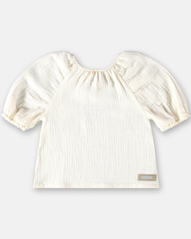 Off White Woven Blouse