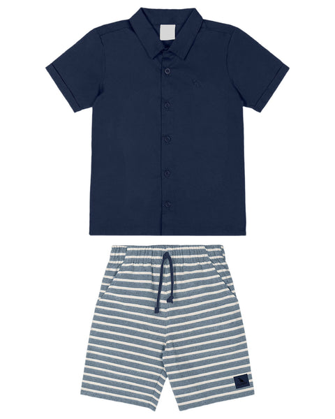 Navy Woven Set