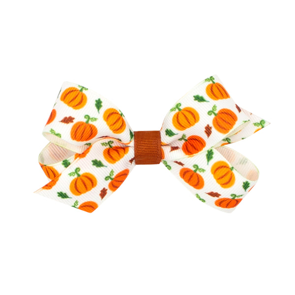 Pumpkin Hair Clip Bows (Variety of Prints & Size)