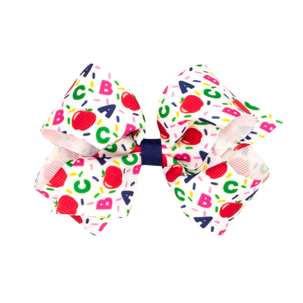 Back To School Grosgrain Hair Bows