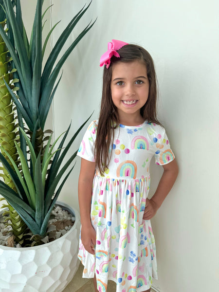 Aquarelle Rainbow Pocket Dress