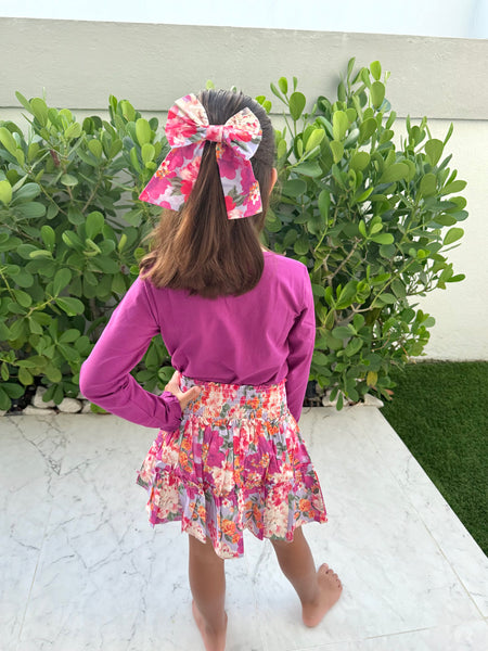 Floral Valley Woven Bow Hair Clip