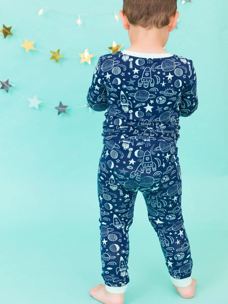 Spaceship Bamboo Viscose Pajama Set