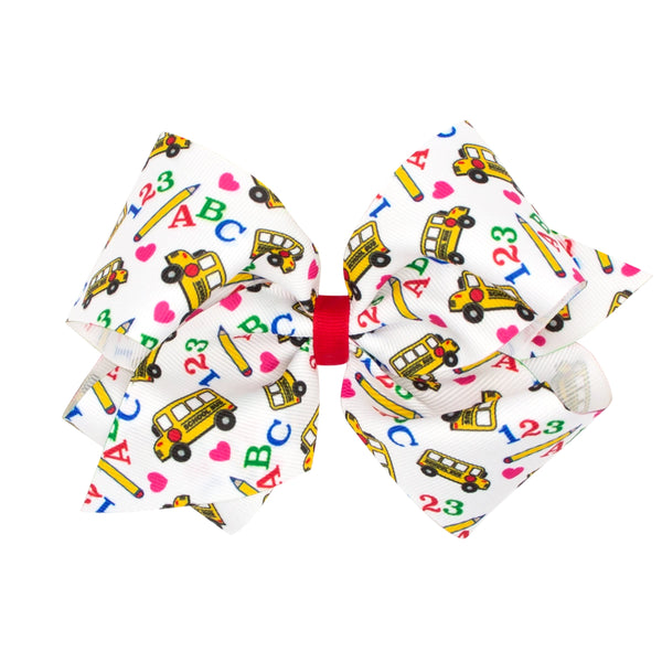 Back To School Grosgrain Hair Bows