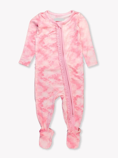 Tie Dye One Piece Zipper Footie Pajama (Variety of Color)