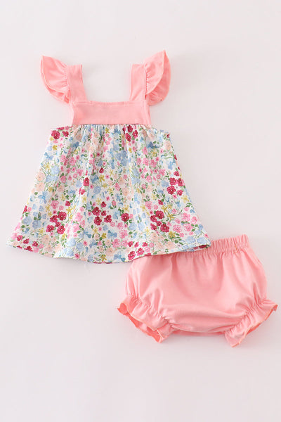 Charming Floral Top & Bloomer Set