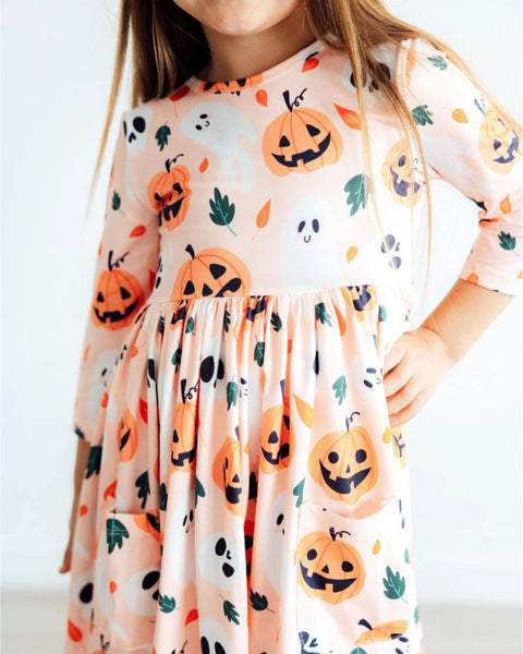 Pumpkin Peekaboo Pocket Dress