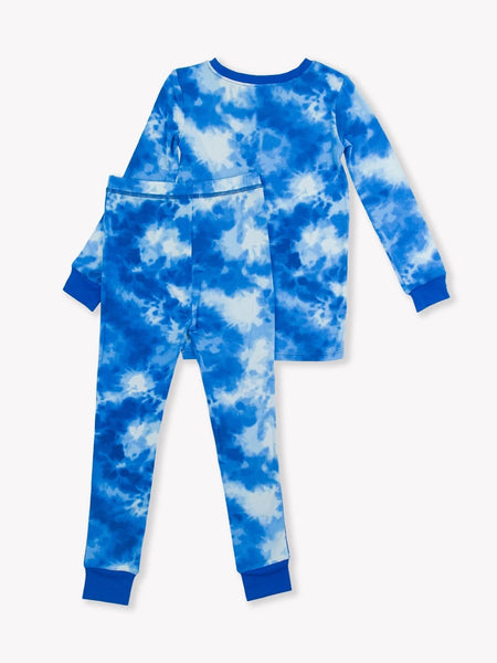 Blue Tie Dye Bamboo Viscose Pajama Set