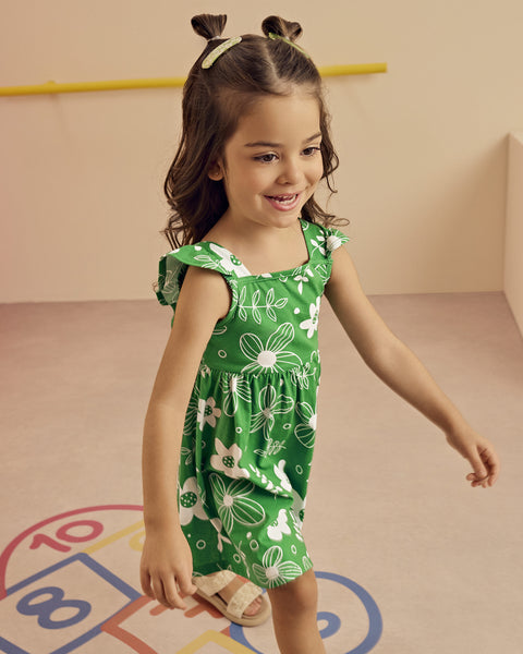 Green Floral Dress