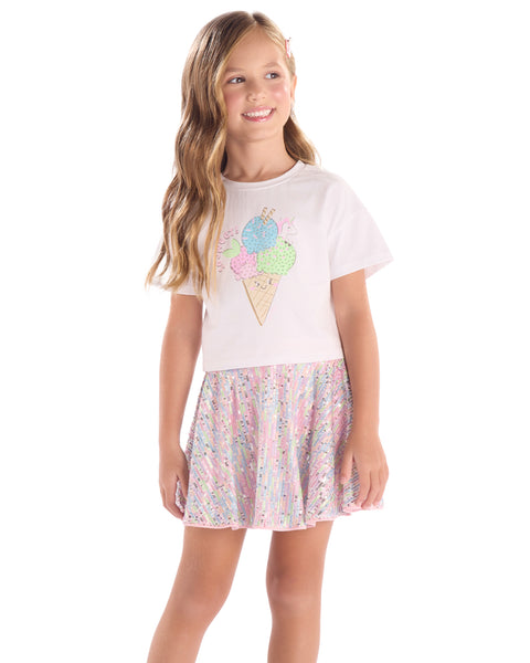 So Sweet Sequins Skirt Set