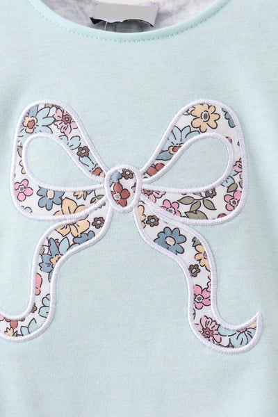 Floral Bow Bubble Romper