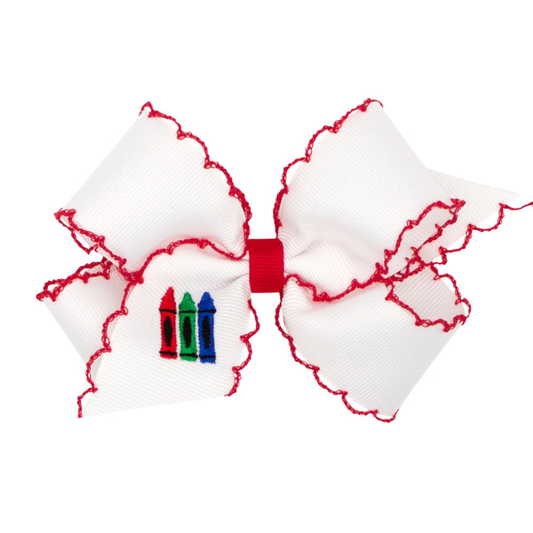 Back to School Moonstitch Hair Bows