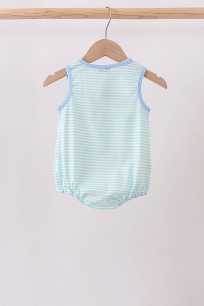 Tool Embroidery Stripe Bubble Romper