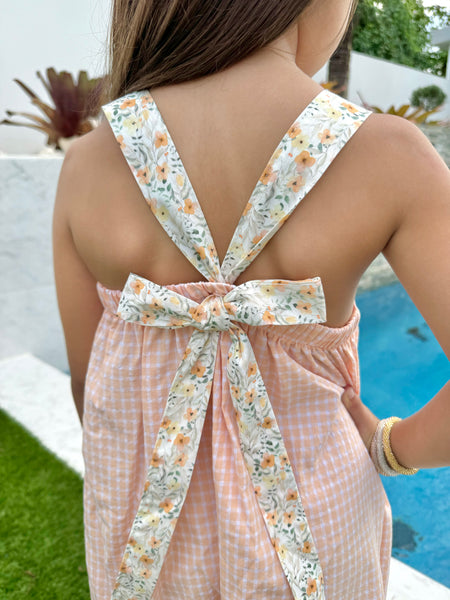 Peach Floral Dress