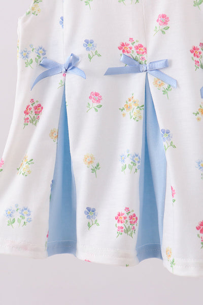 Charming Blue Floral Bloomer Set