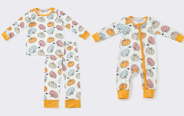 Pumpkin Baby Unisex Zipper Pajama