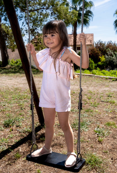 Cotton Candy One Shoulder Romper