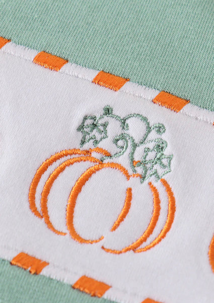 Pumpkin Embroidery Baby Romper
