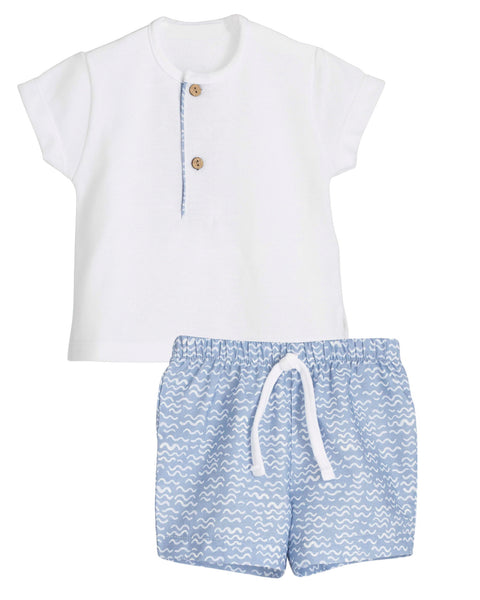 Blue Waves Boy Set