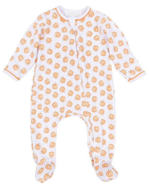 Pumpkin Pima Zip Footie