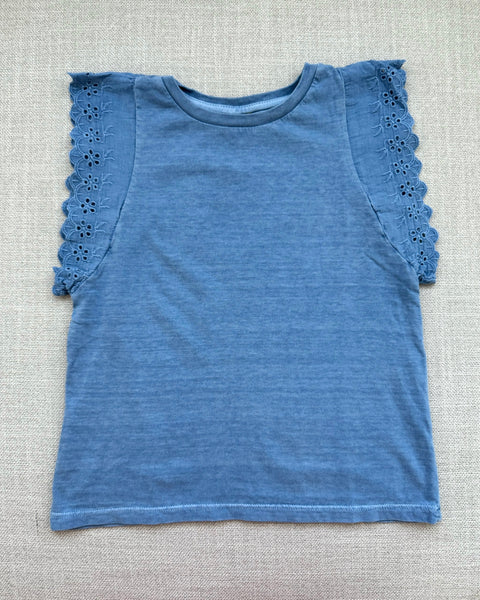 Vibrant Top with Eyelet Sleeves (Many Colors)