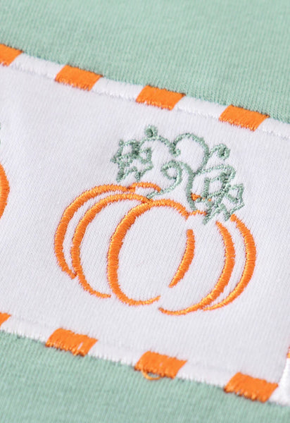 Pumpkin Embroidery Top