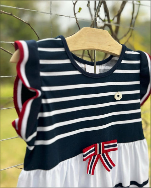 Navy Striped Dress