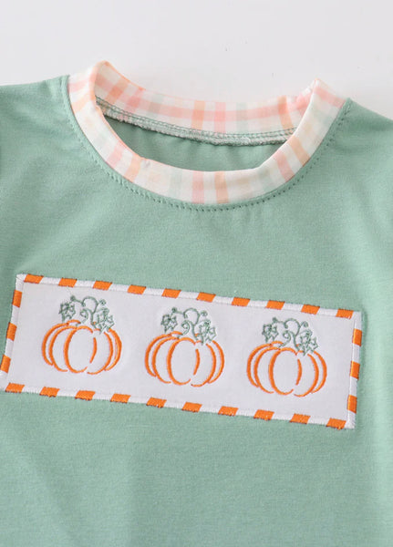 Pumpkin Embroidery Baby Romper
