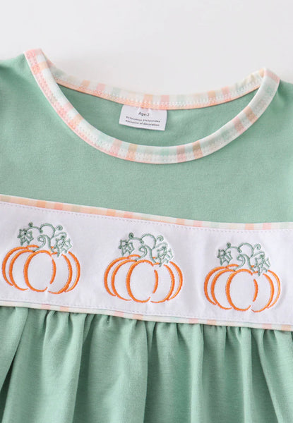 Pumpkin Embroidery Legging Set