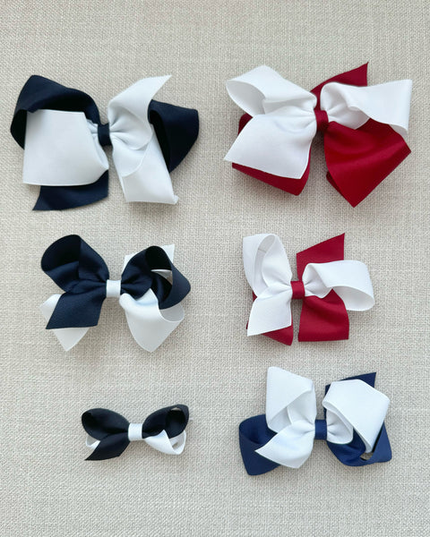 Two Tone Grosgrain Bow (Mini, Medium & King)