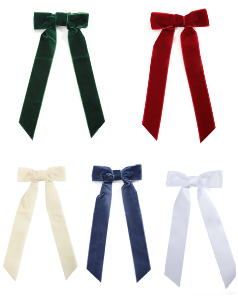 Long Tails Hair Bows (Variety of Colors)