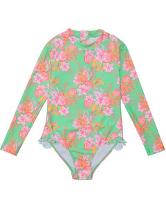 Seashells Leg Frill Surf Suit