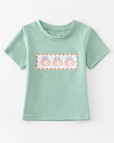 Pumpkin Embroidery Top