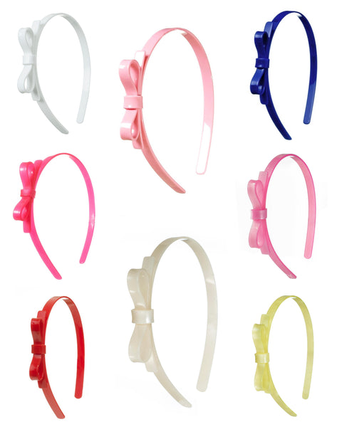 Thin Bow Solid Headband (Variety of Colors)