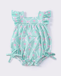 Pink Bows Bubble Romper