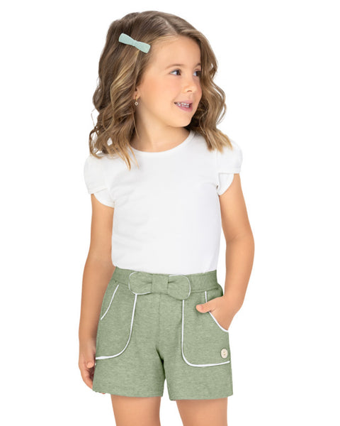 Girl Sage Bow Shorts