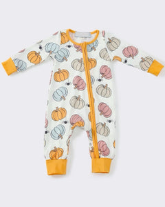 Pumpkin Baby Unisex Zipper Pajama