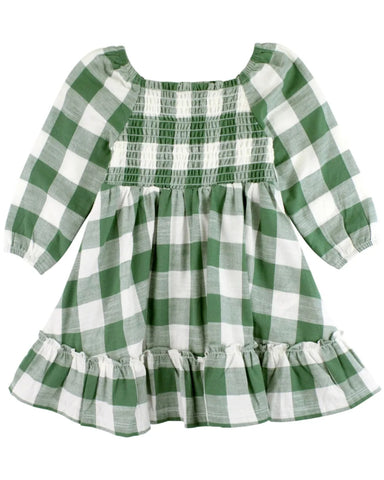 Ivy Plaid Smocked Dress