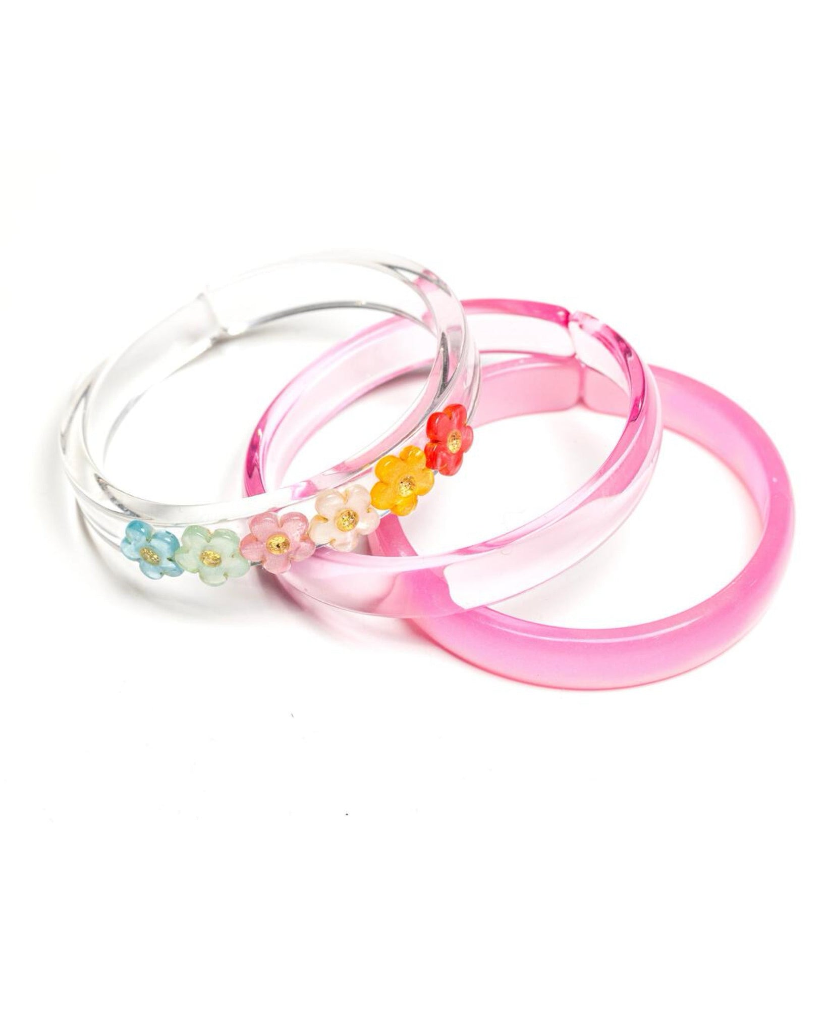 Colorful Pearl Daisies Mixed Bangles