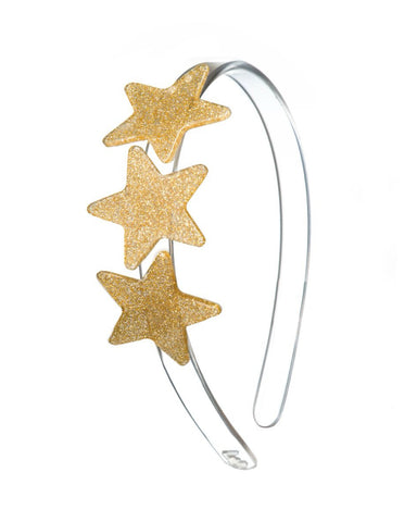 Glitter Gold Stars Headband