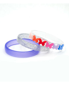 Butterflies Satin Shades Bangles Set