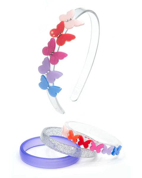 Butterflies Satin Shades Bangles Set