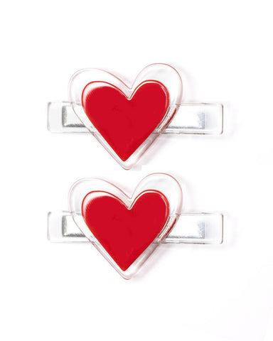 Red Heart Alligator Clips