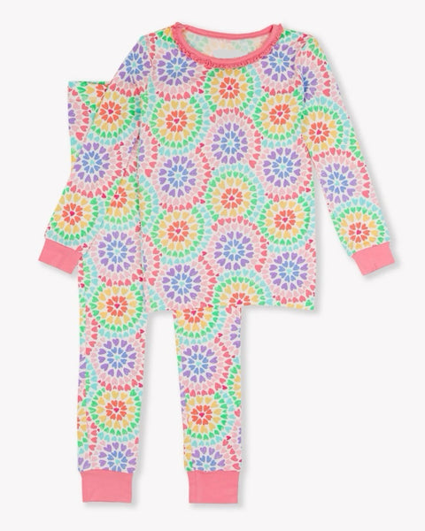 Colorful Kaleidoscope Hearts Pajama Set