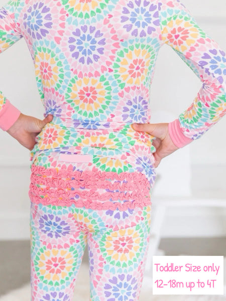 Colorful Kaleidoscope Hearts Pajama Set