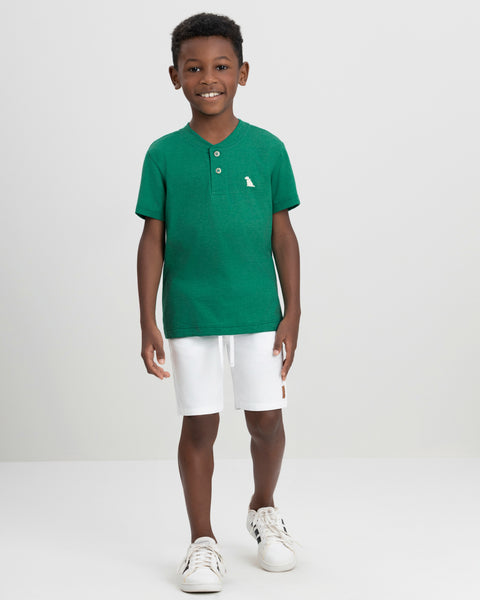 Green Button Up T-Shirt